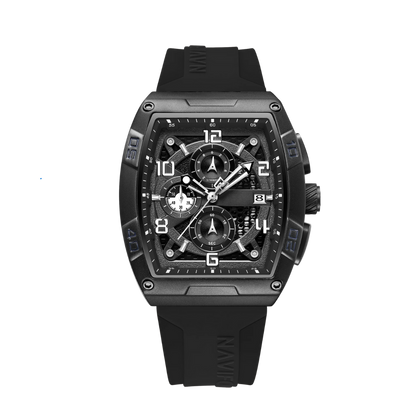 black skeleton watch