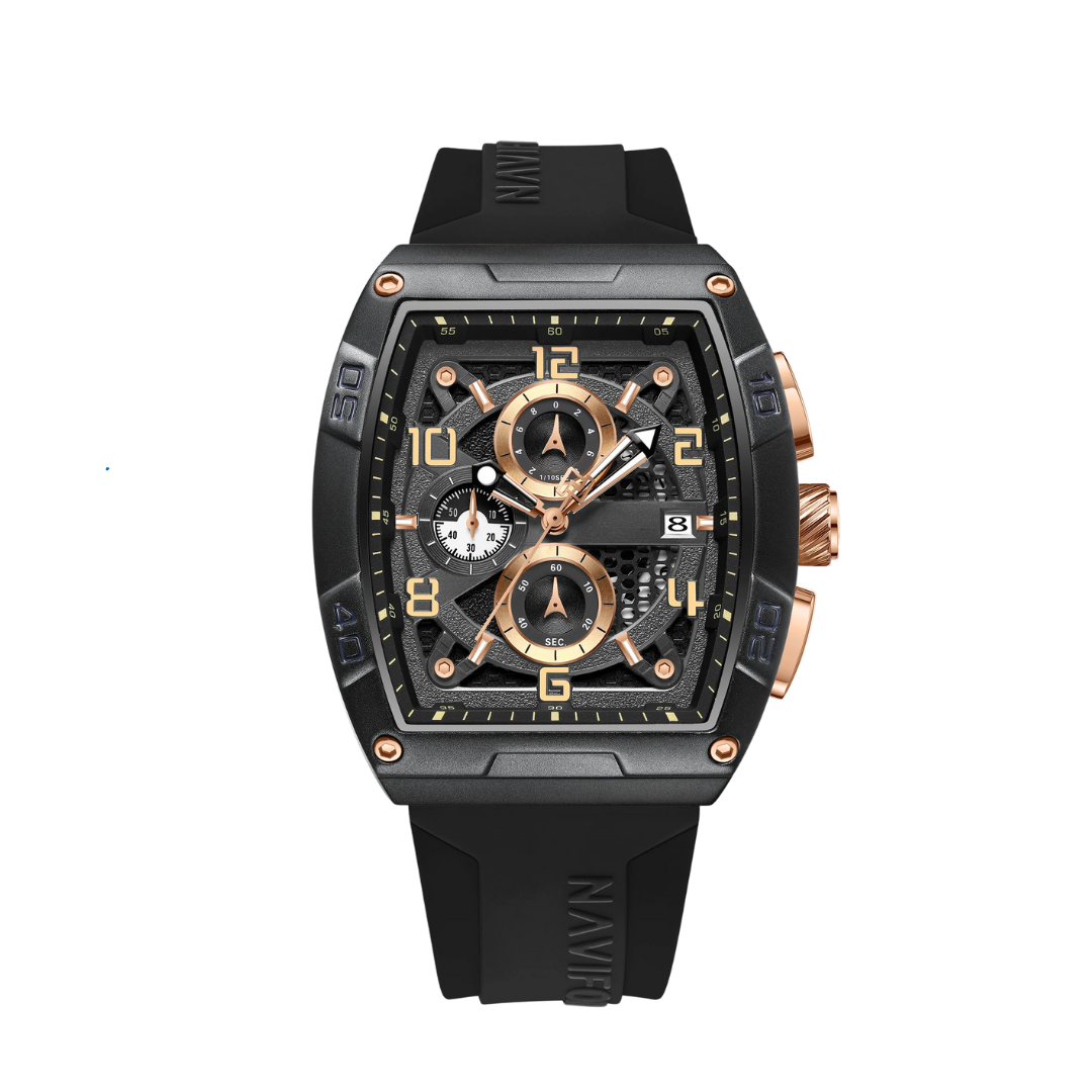 rose gold skeleton watch