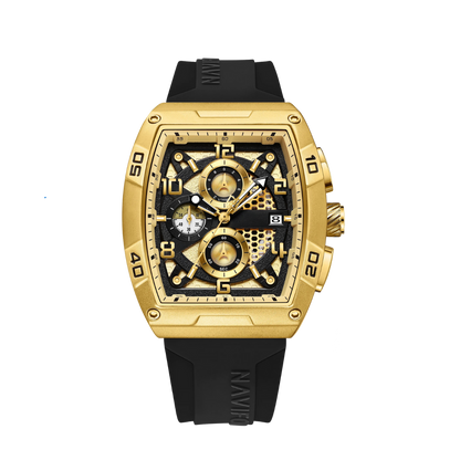 gold skeleton watch