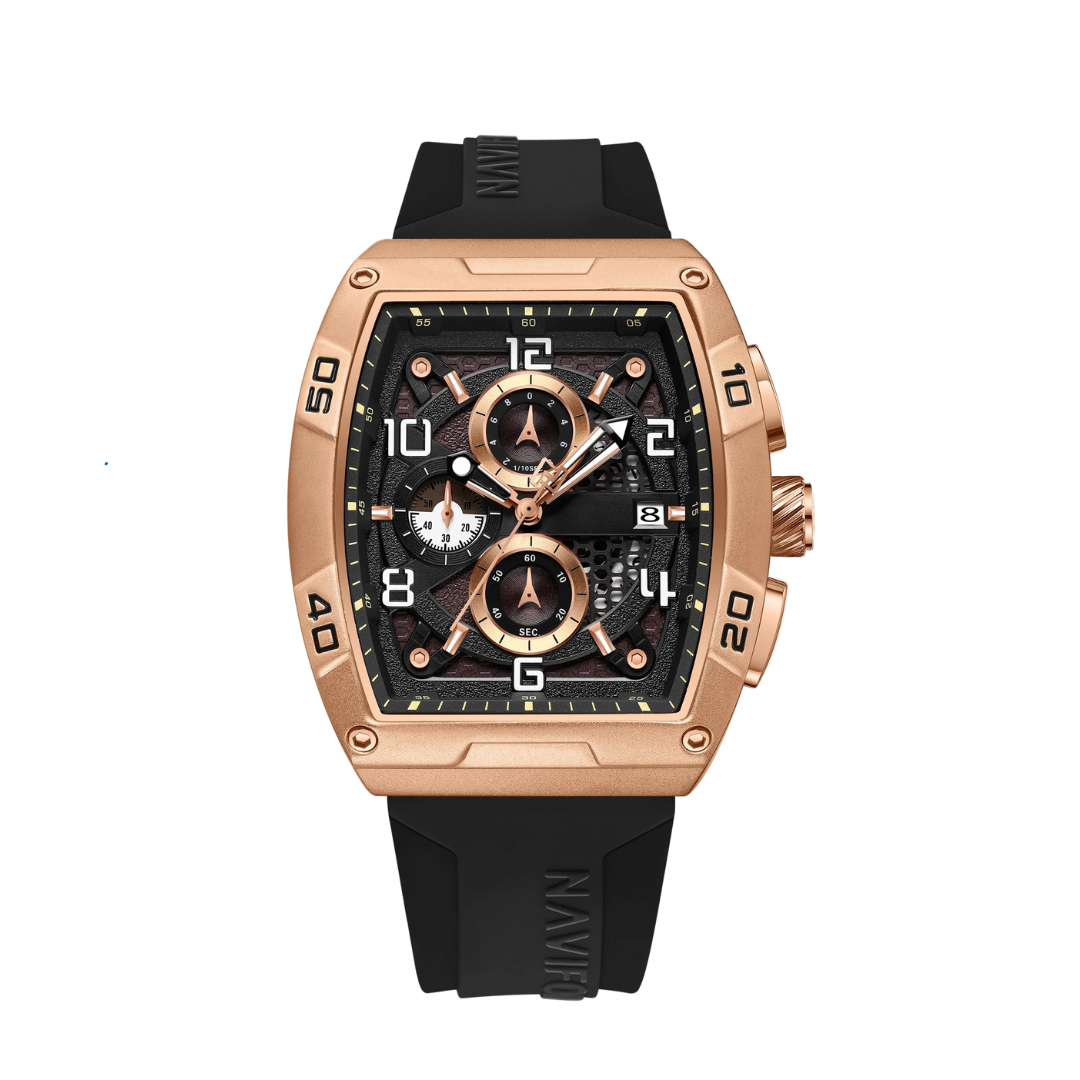 rose gold skeleton watch