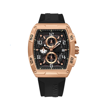 rose gold skeleton watch